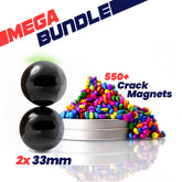 MEGA Bundle 575+ Bunte Crack Magnets + 2 XXL Magnetkugeln